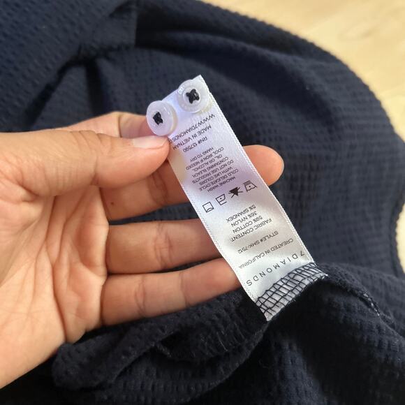 7 Diamonds 4 Way Stretch Shirt Mens XXL Navy Button Up Short Sleeve Bennet NWT - Picture 7 of 8